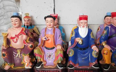 玻璃鋼彩繪寺廟供奉神佛人物景觀(guān)太歲雕塑