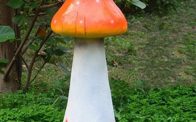 公園戶(hù)外玻璃鋼卡通彩繪蘑菇雕塑