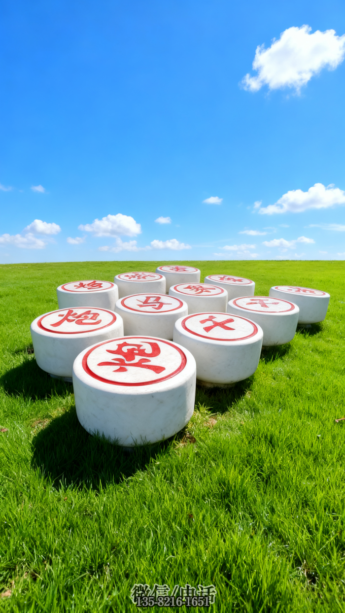 下棋雕塑實(shí)拍圖